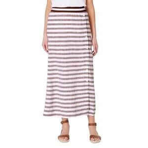 J.Jill Love Linen Striped Maxi Skirt Large Tall